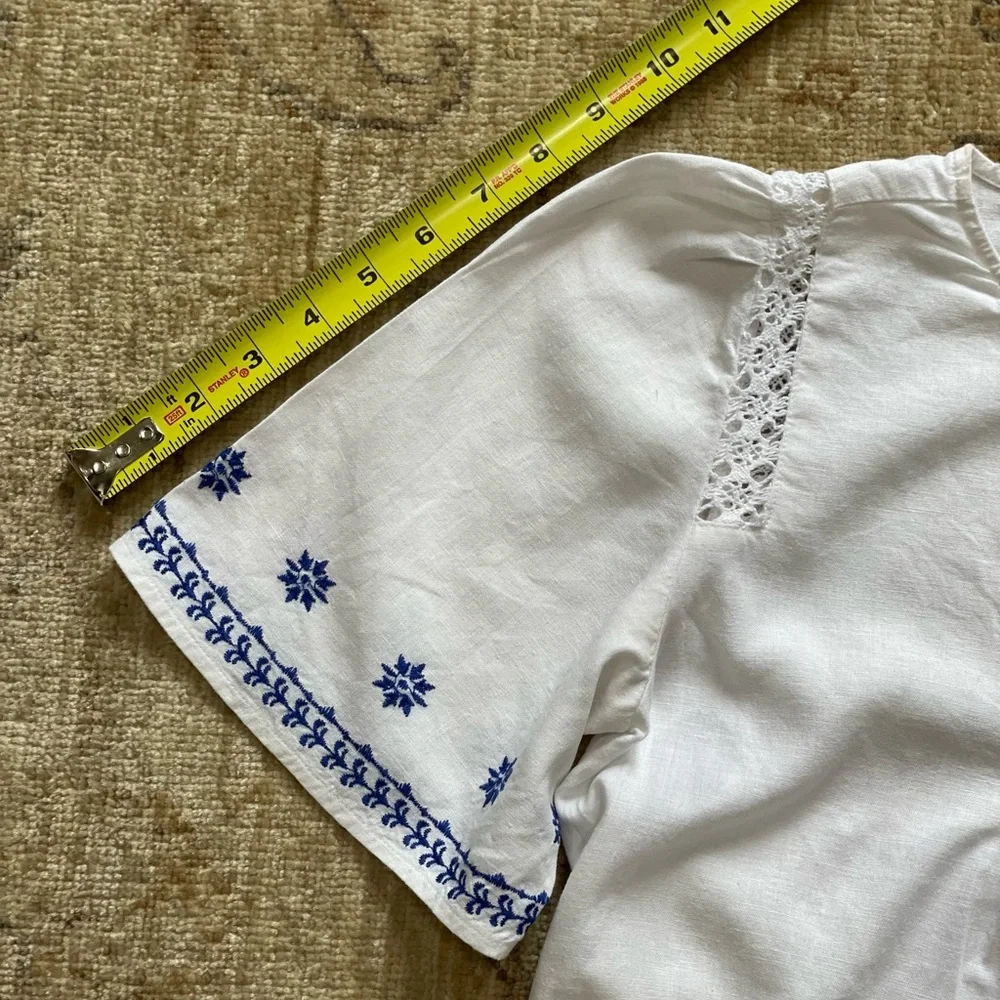 Loft, Pretty Cotton Linen Top, Size S - Picture 3 of 5